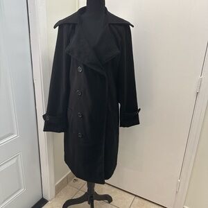 Stylish Black Double-Breasted Coat